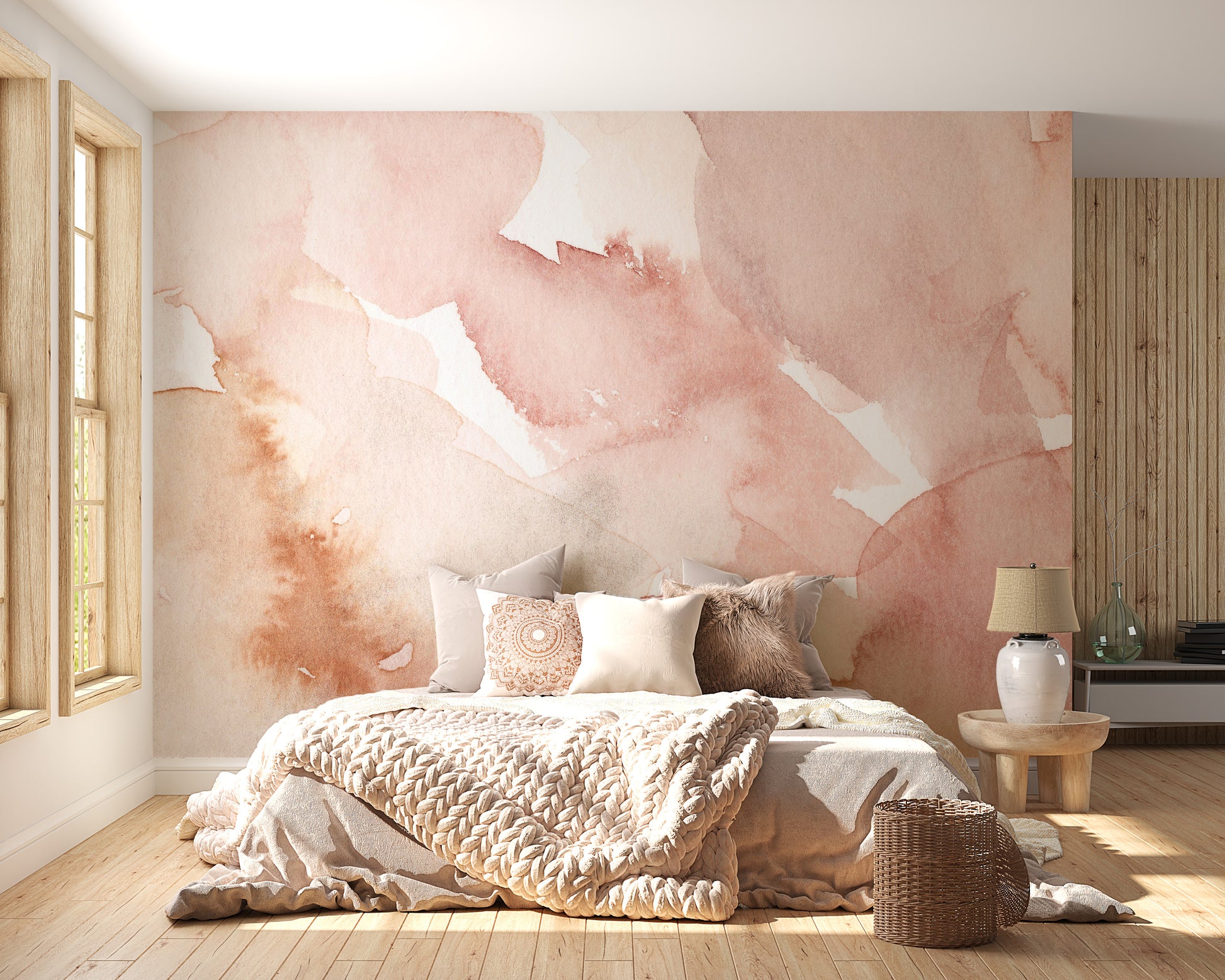 Soft Pink Delicate Artistic Wallpaper - Giffywalls