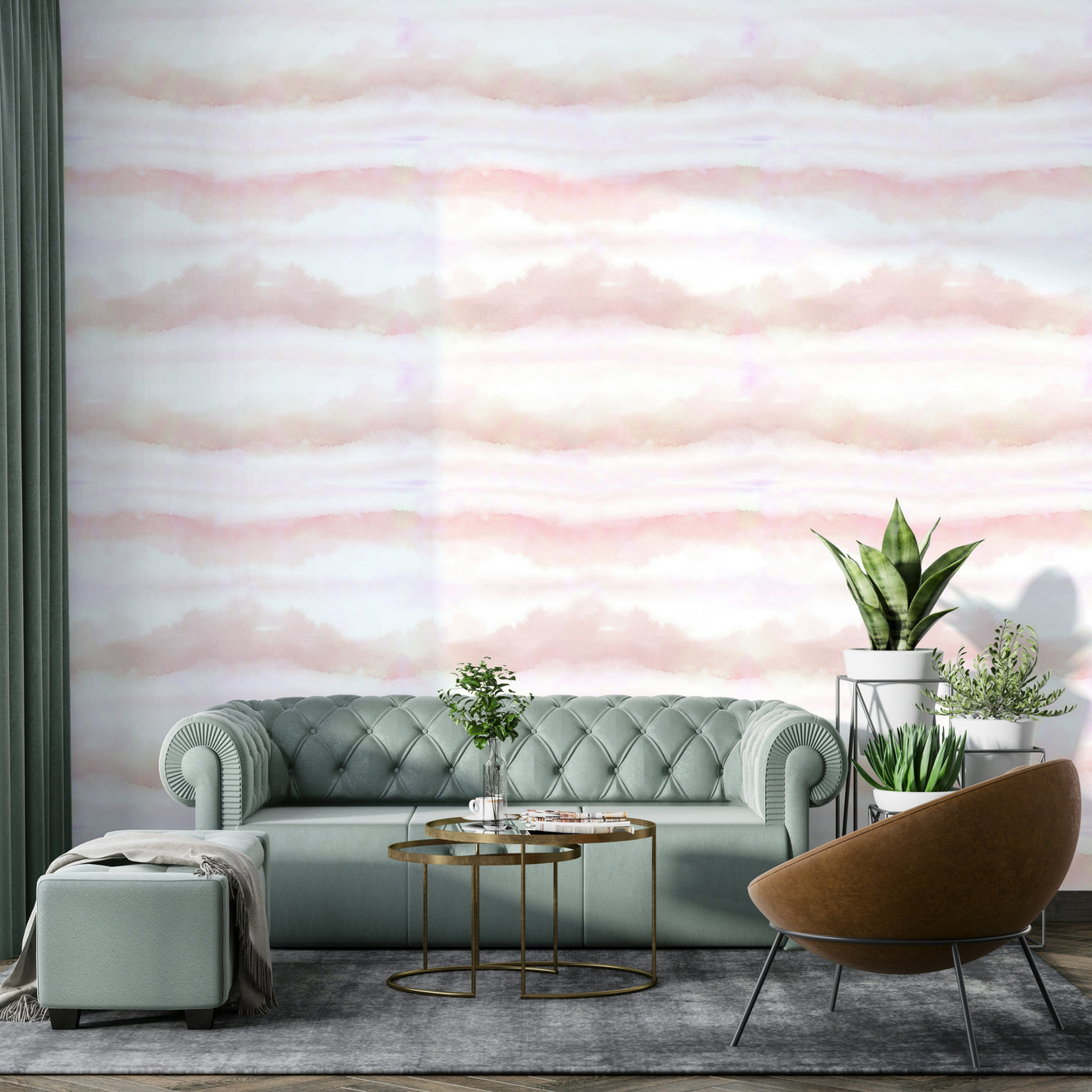 Wallpaper with a dreamy sky design


