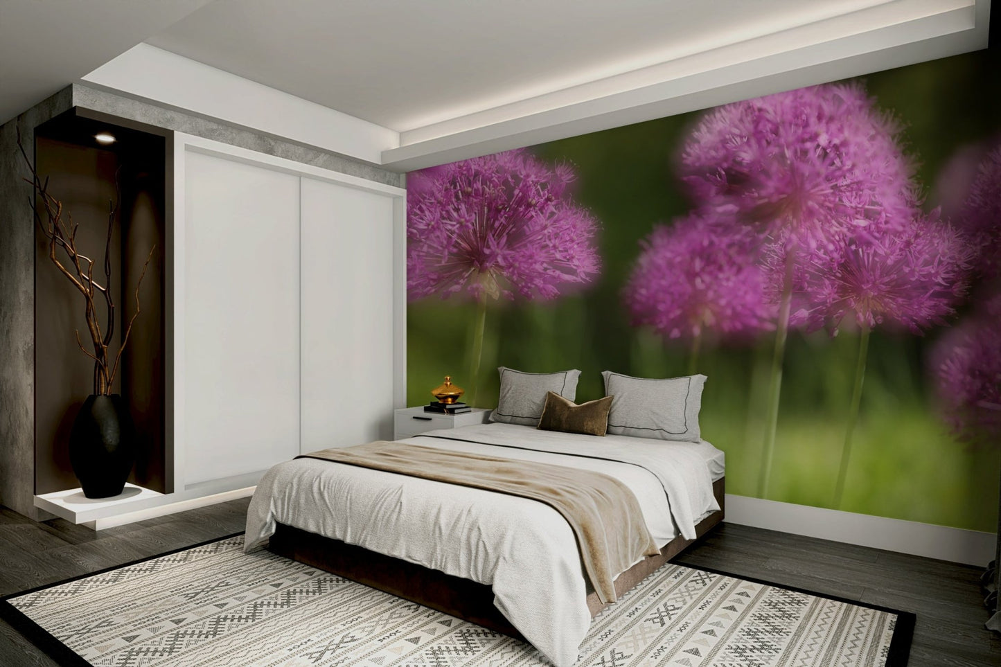 A large-scale floral photography print.

