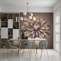 Wildflower Whispers Wall Mural applied to an office accent wall.