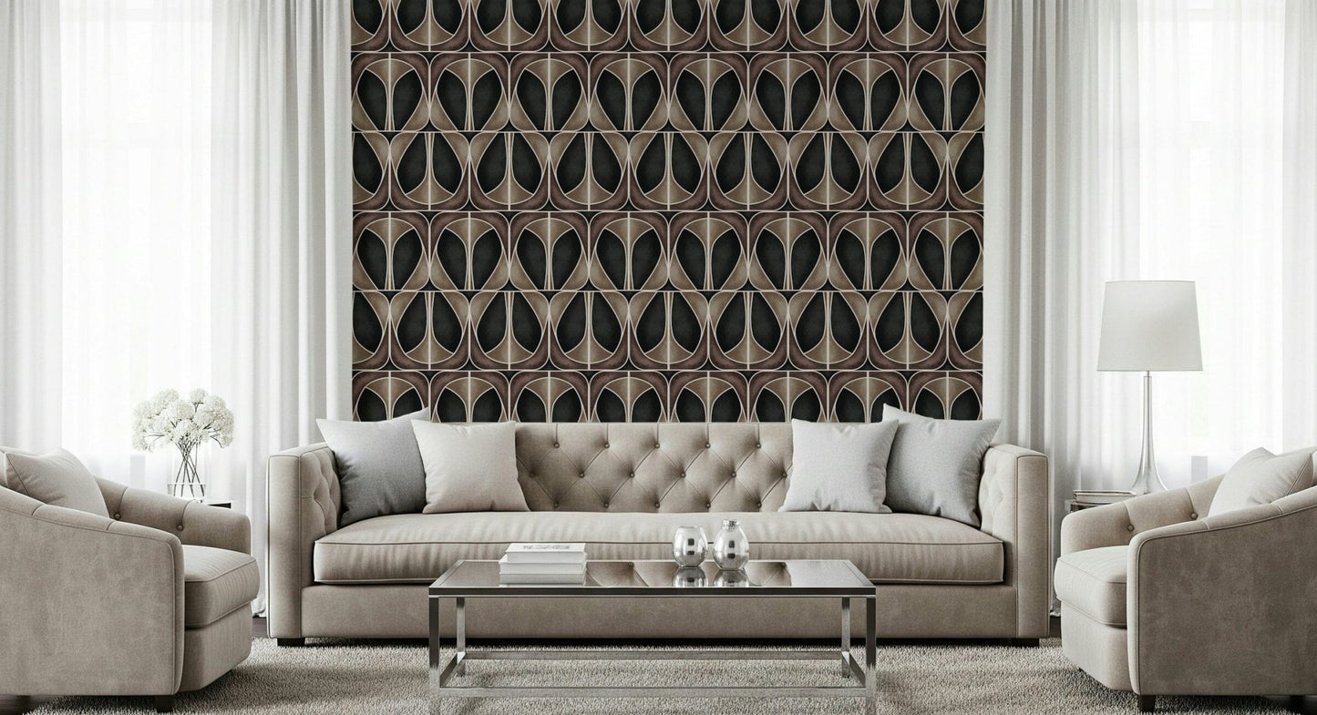 Earthy curves Softy Dèco Geometries Dramatic Charm wall mural.