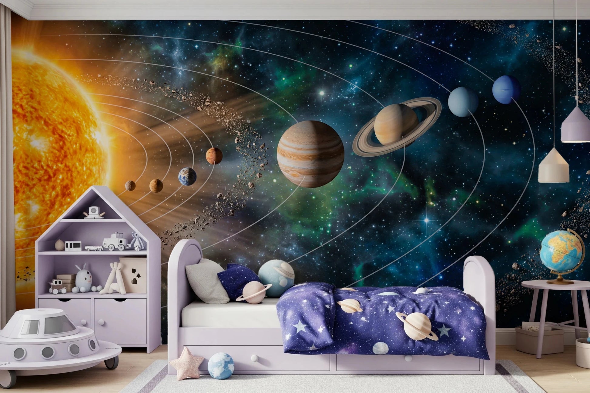 Solar System Symphony Wall Mural