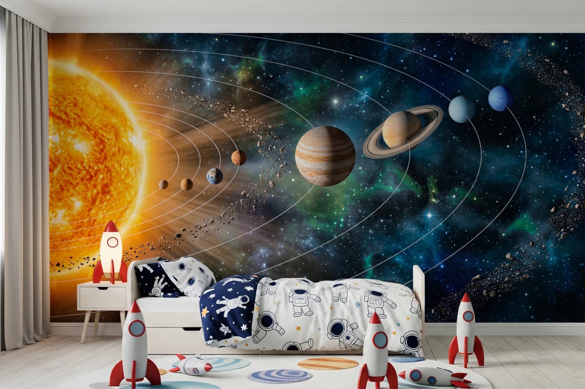 Solar System Symphony Wall Mural
