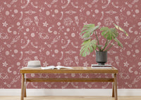Space Voyage Rose Color Wallpaper for modern rooms
