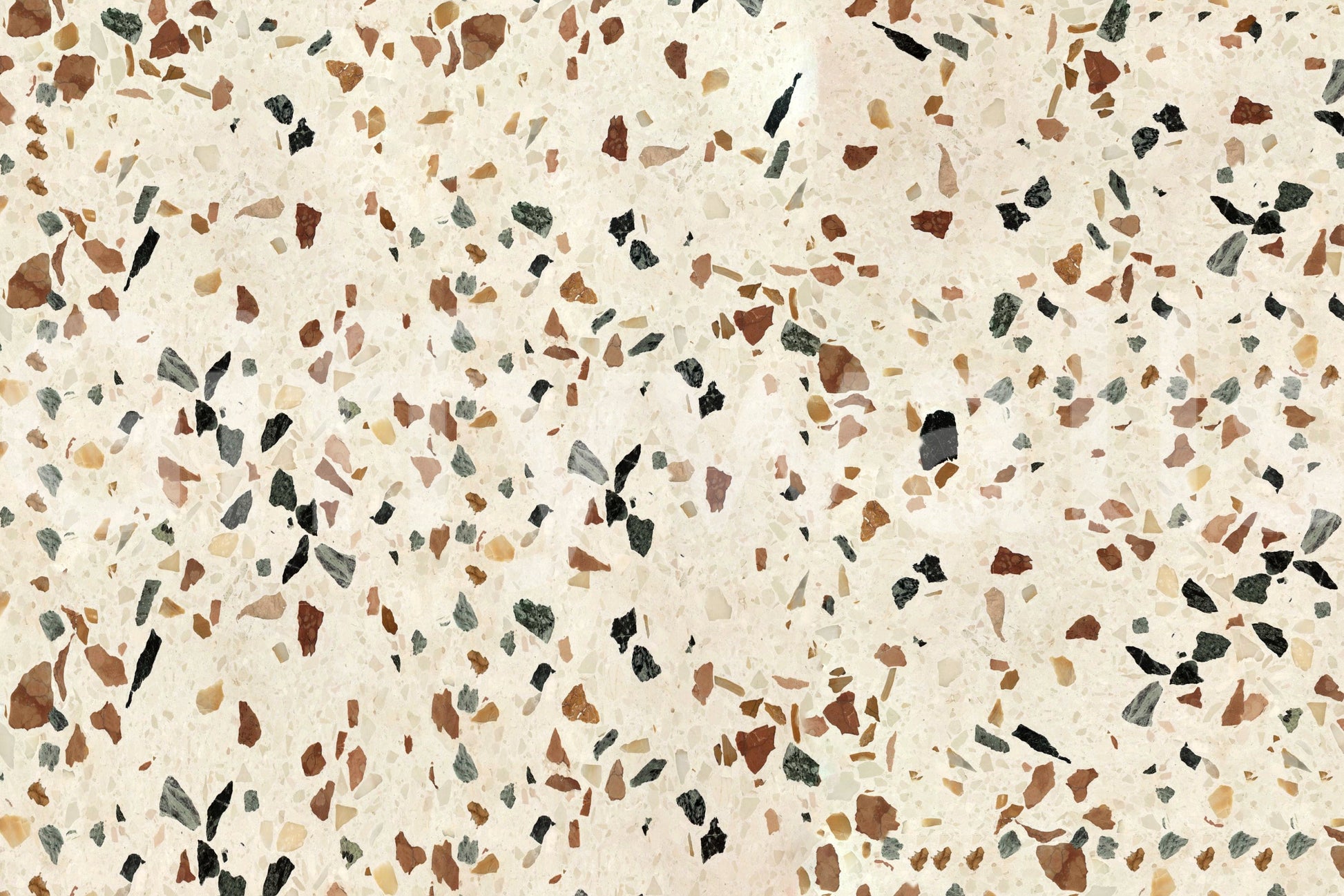 Creamy Terrazzo background mural, durable surface design.