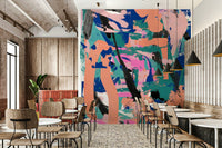 A beautiful modern art wall mural of dynamic ink.

