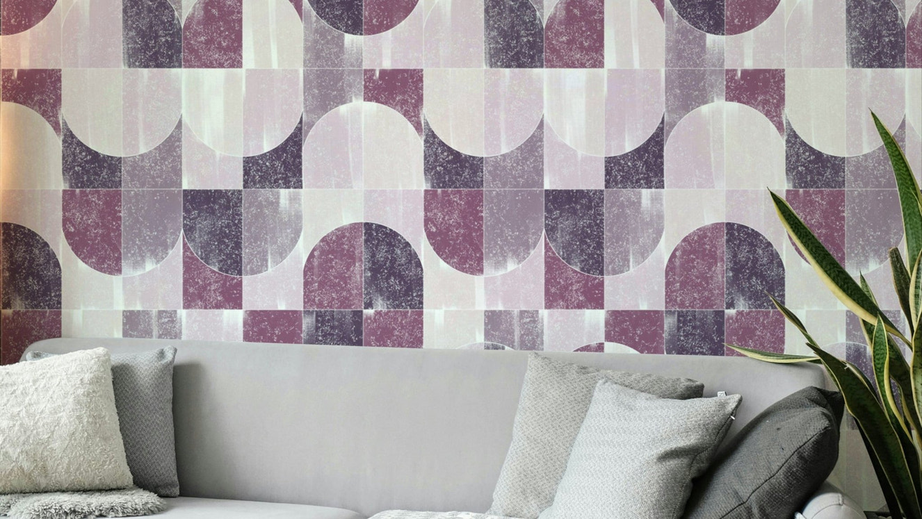 Geometric tile pattern wallpaper.

