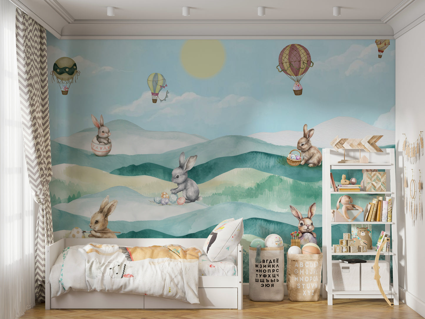 Forårsbunny påskeæg tapet