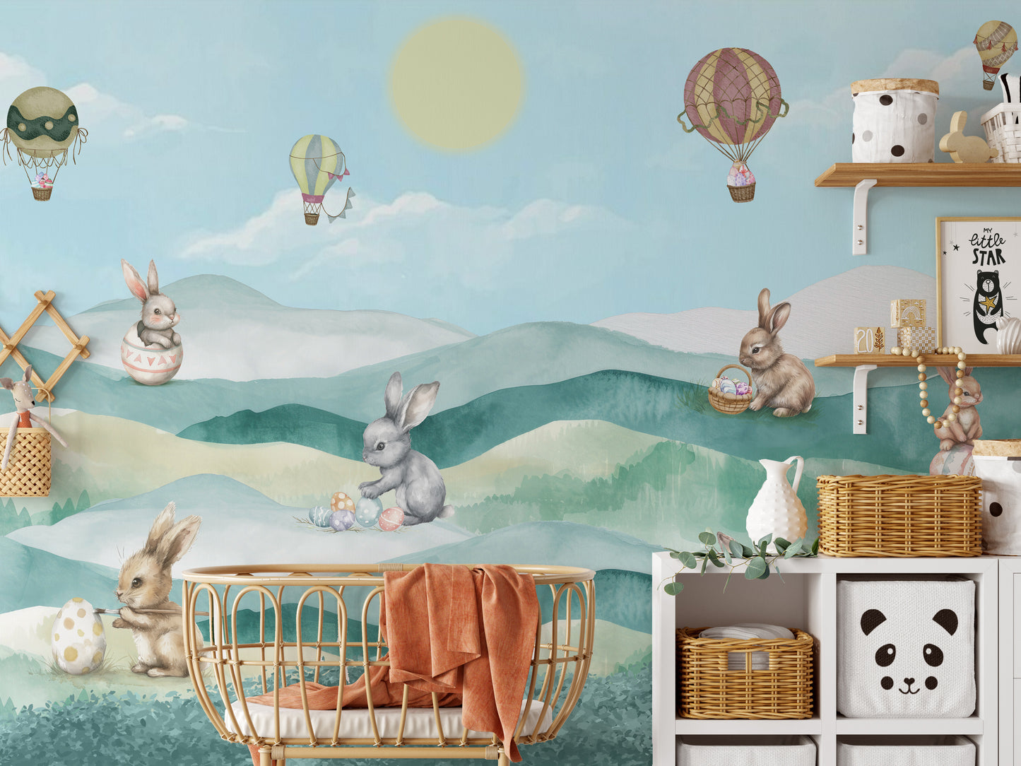 Forårsbunny påskeæg tapet