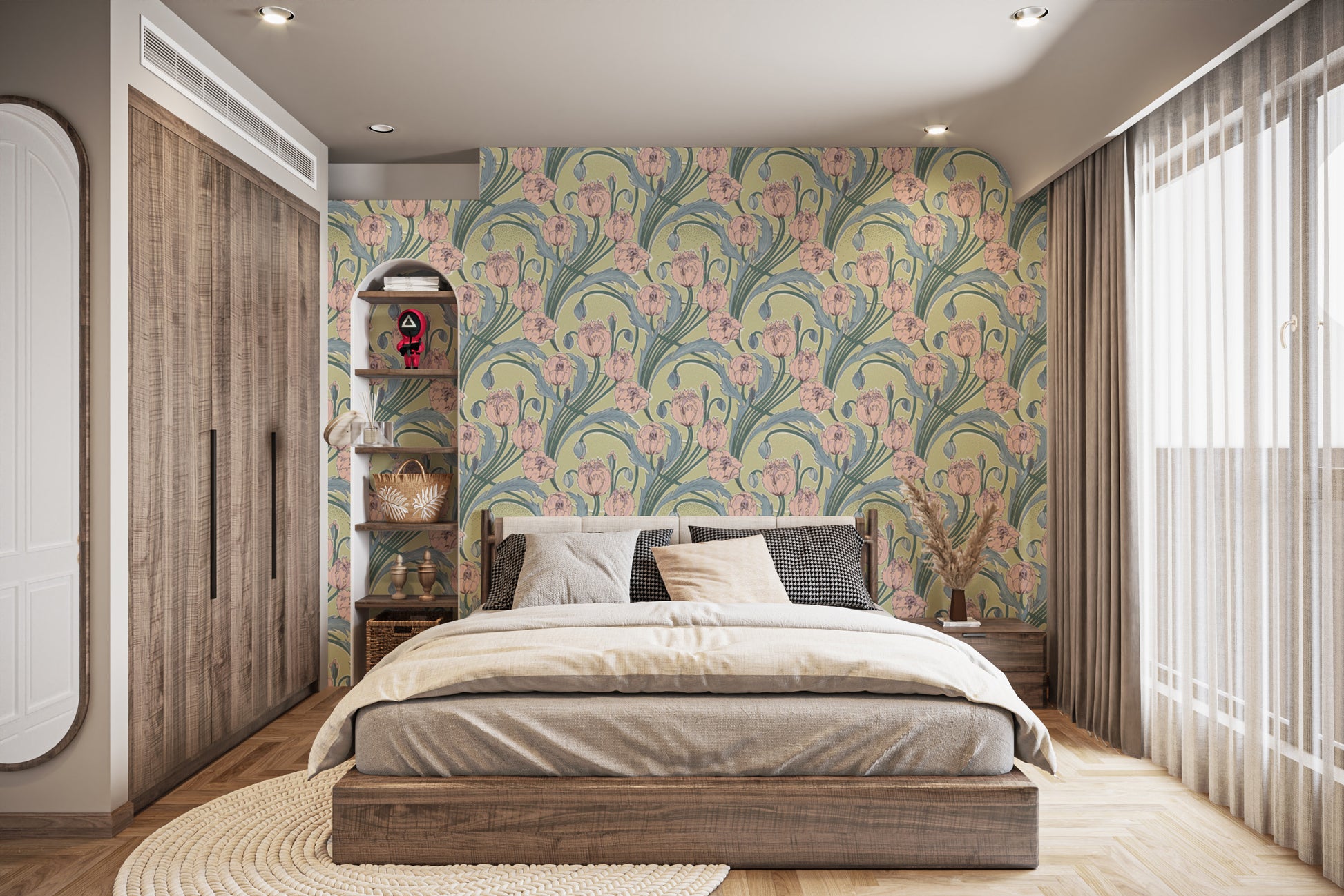 Spring Elegance Floral wallpaper mural blending elegance and nature.
