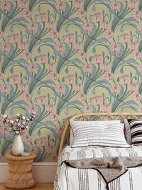 Spring Elegance Floral wallpaper with intricate botanical details.
