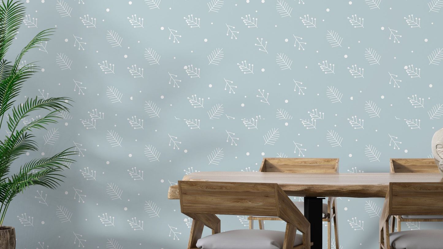 Stylish soft spruce Christmas wallpaper
