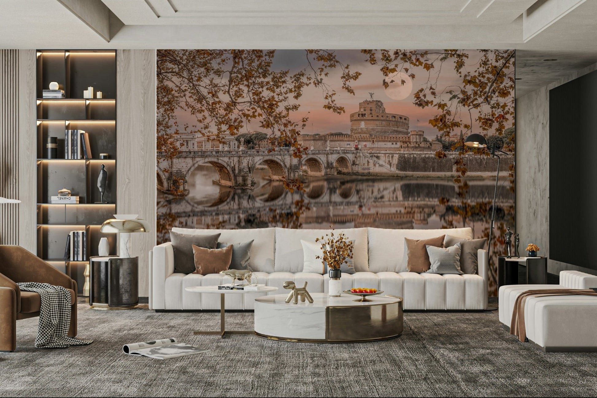 The mood is peaceful and romantic.

