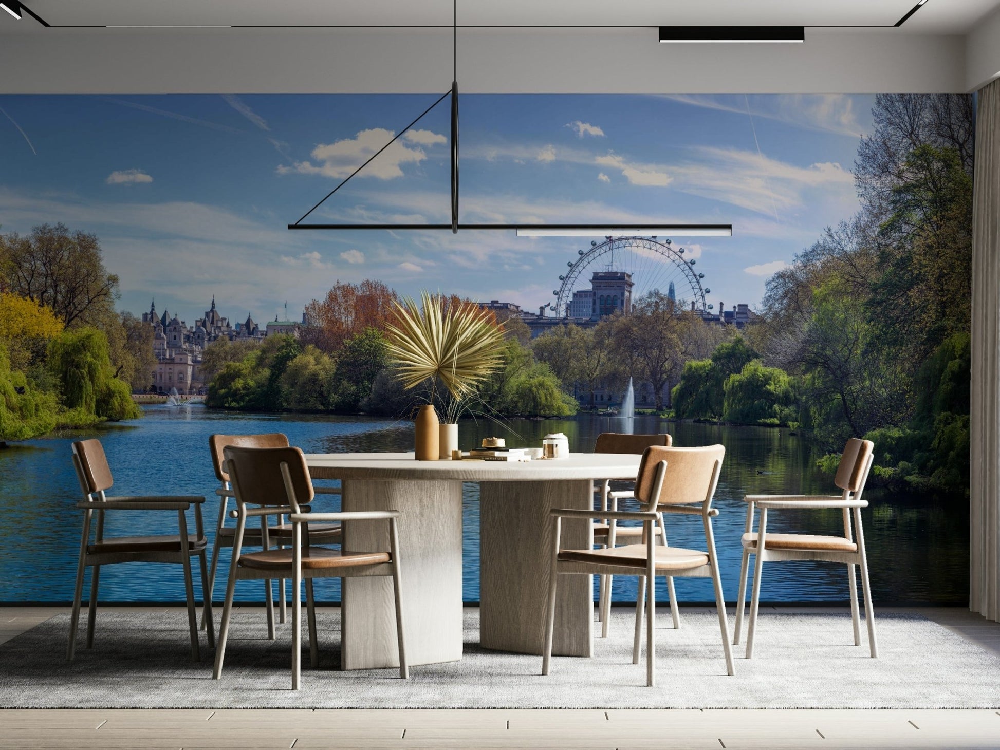 The design has a very calming and serene effect on the space.

