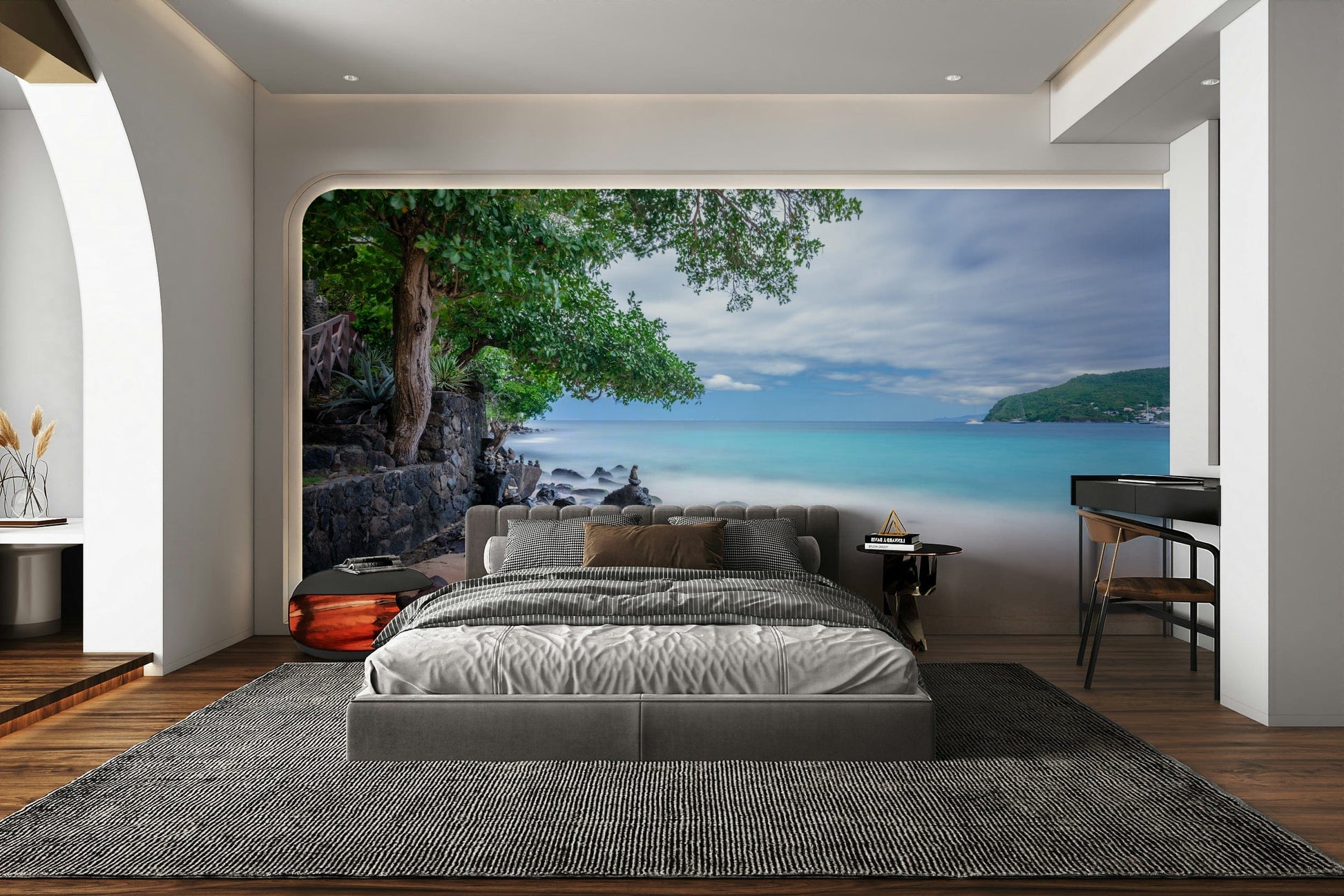 St Vincent beach coastal wallpaper for walls