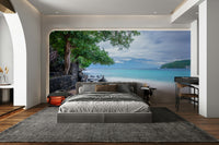 St Vincent beach coastal wallpaper for walls
