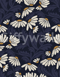 Pastel daisy wall mural design

