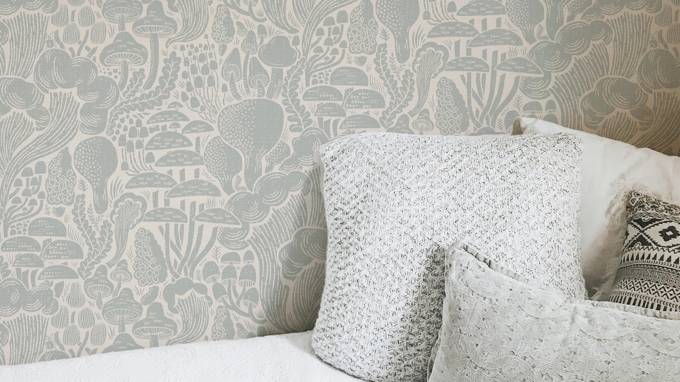 Sten Fungi Forest Silhouettes tapet⁠