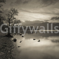 Still Lake at Dusk Wall Mural