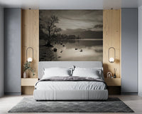 Still Lake at Dusk Wall Mural