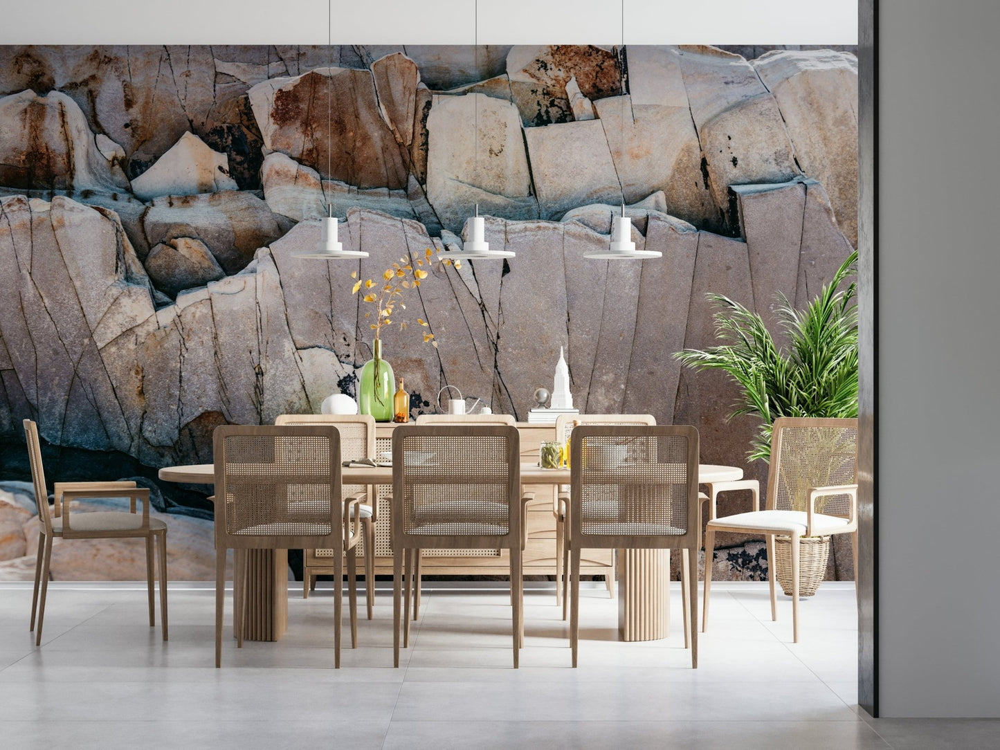 Stone Geometry Wall Mural -2226345