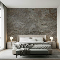 Wall mural featuring layered stone textures in soft earthy tones for peaceful, nature-inspired interiors.