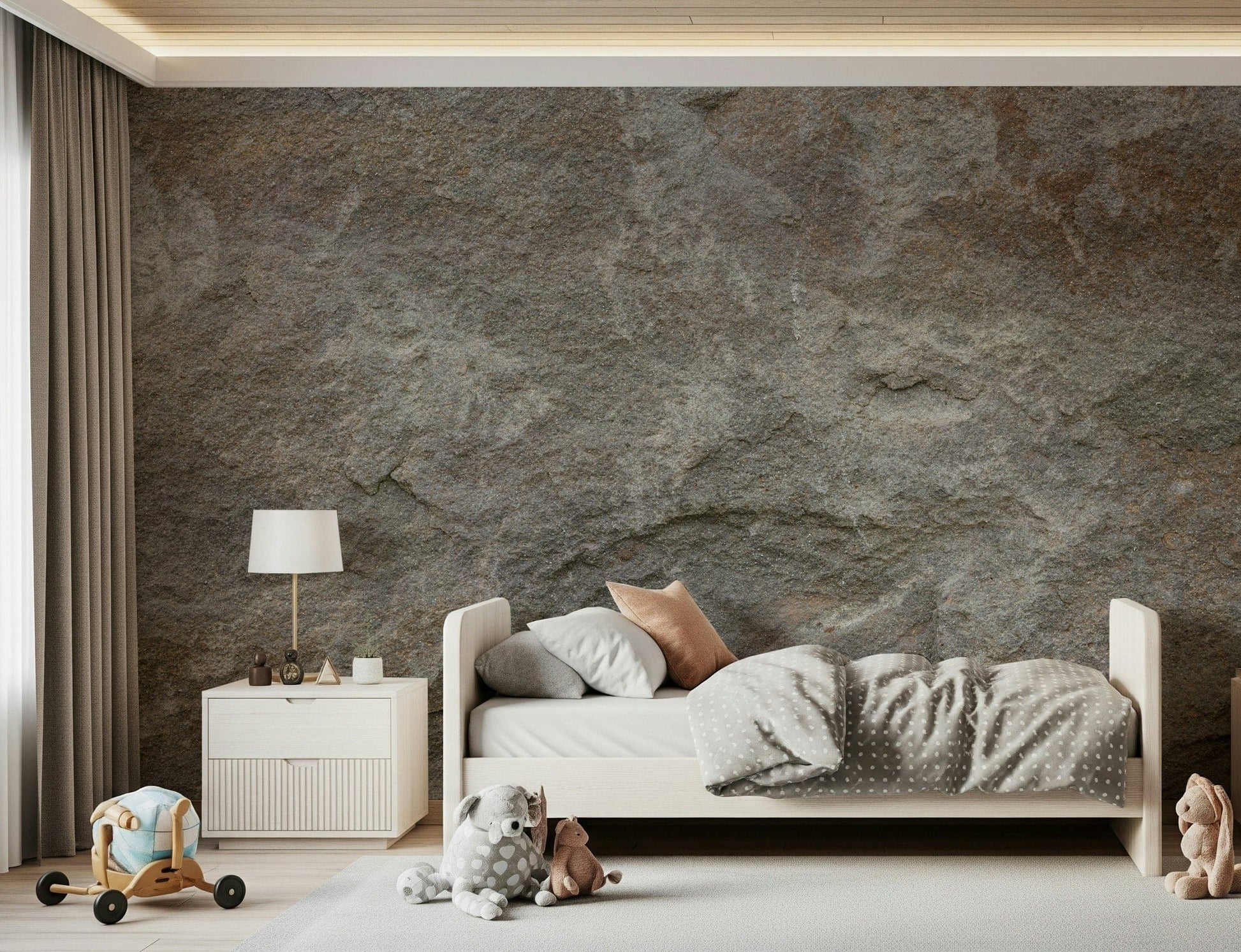 Wall mural showcasing delicate, whisper-like stone textures for modern, minimalist, or rustic décor.