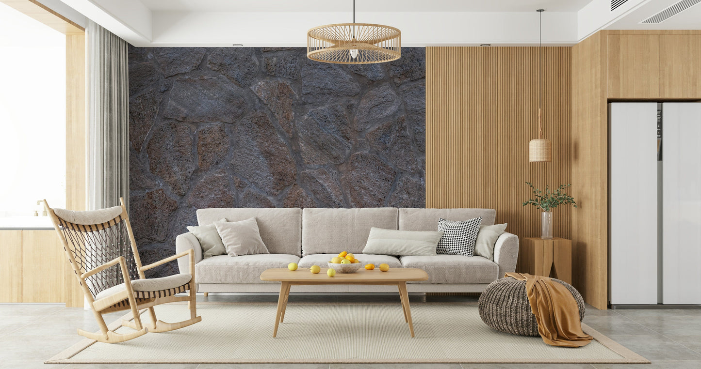 A beautiful modern art wall mural of rock patterns.

