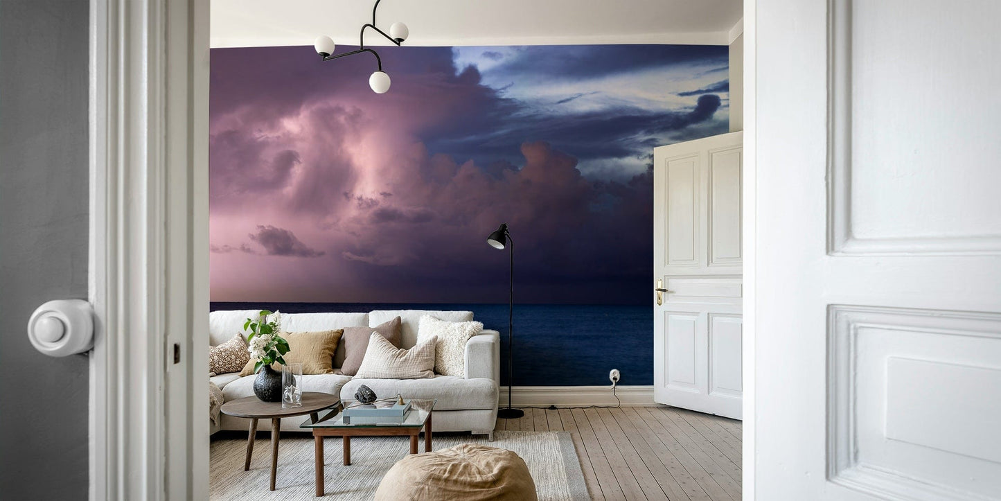A contemplative rocky shoreline wallpaper mural for a feature wall.

