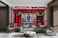 The Ferry Tap Ale House mural capturing street cafe charm

