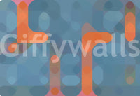 Urban night theme wall mural in cool hues