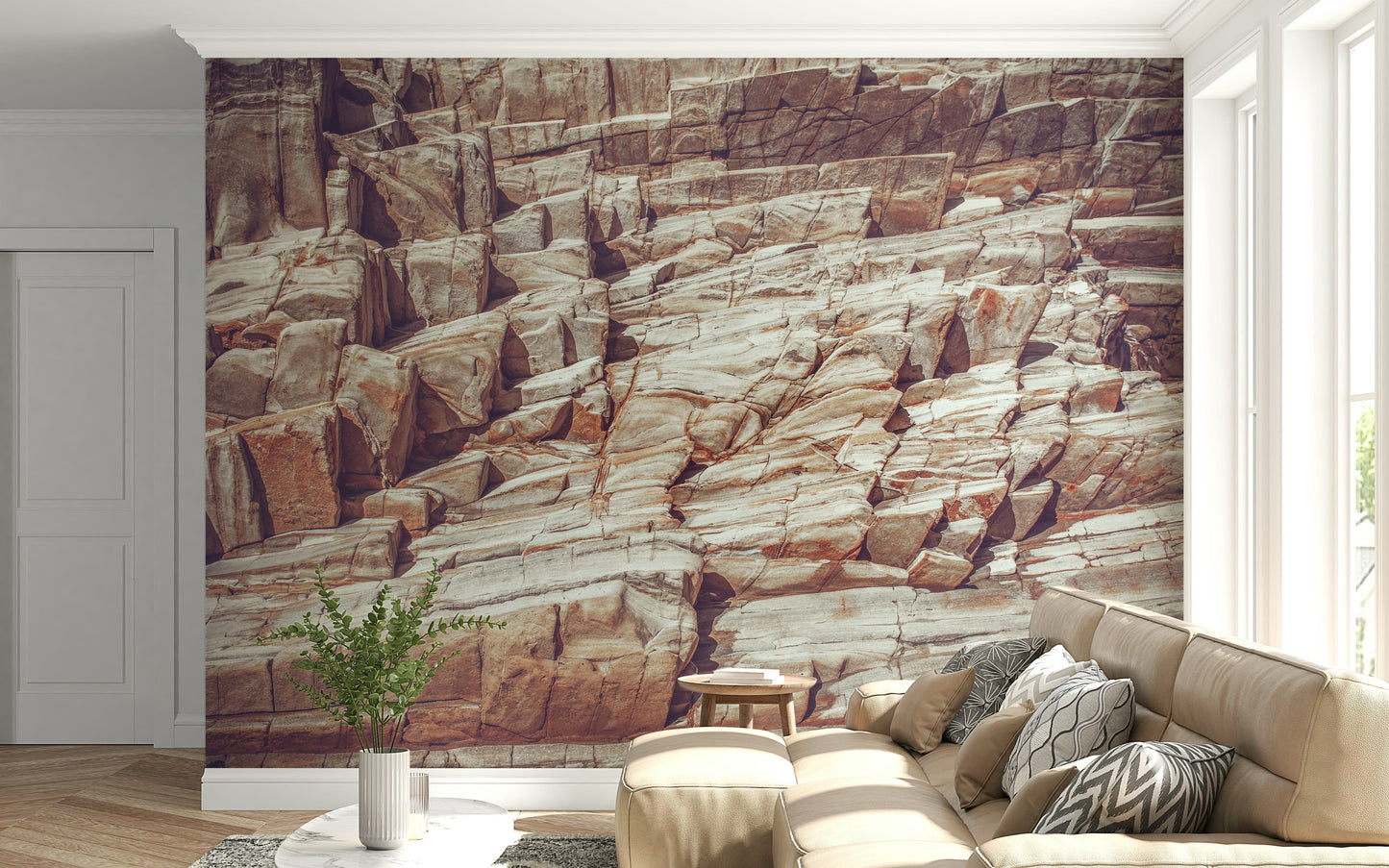 Striated Rock Face Wall Mural -2226342