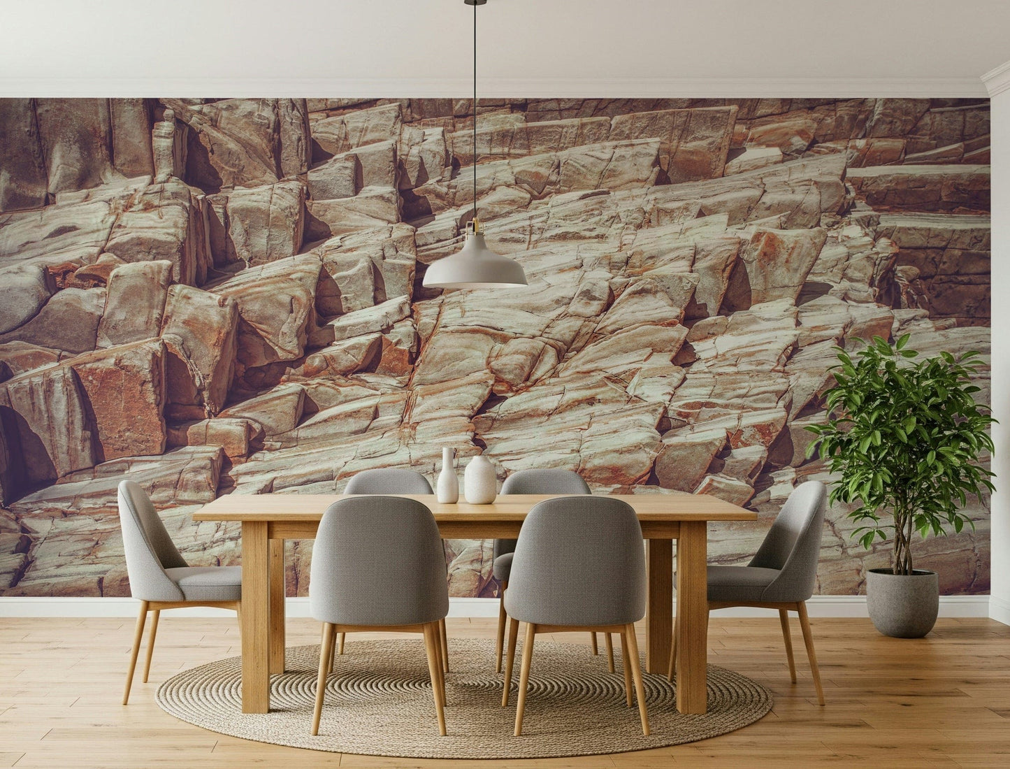 Striated Rock Face Wall Mural -2226342