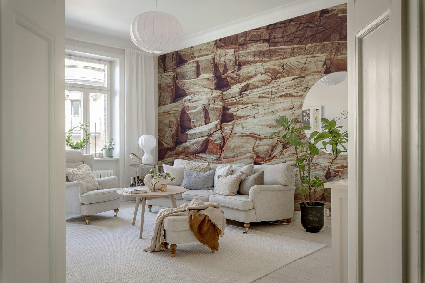 Striated Rock Face Wall Mural -2226342