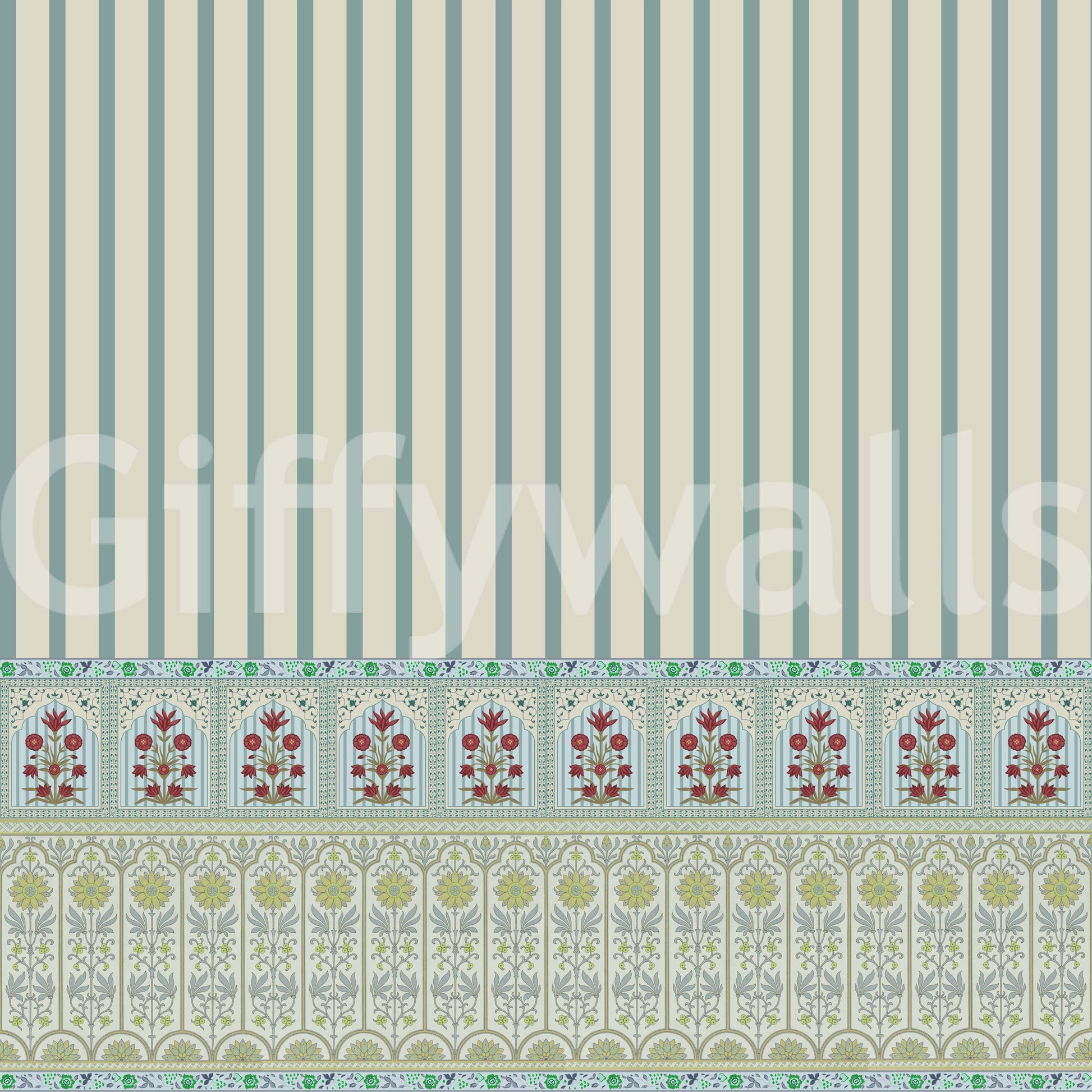 Intricate garden border patterns for a bespoke interior feel.