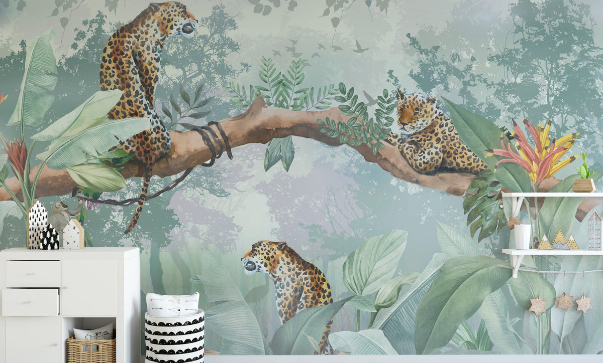 Bold and stylish leopard print wallpaper
