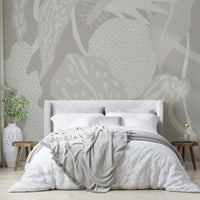 Full view of Subtle Foliage wall mural

