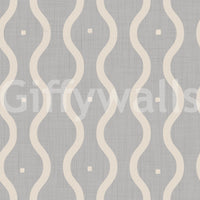 Designer wallpaper for walls, classic ogee waves, simple luxury.