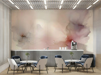 Elegant pastel wave home décor for a contemporary lounge feature wall application.