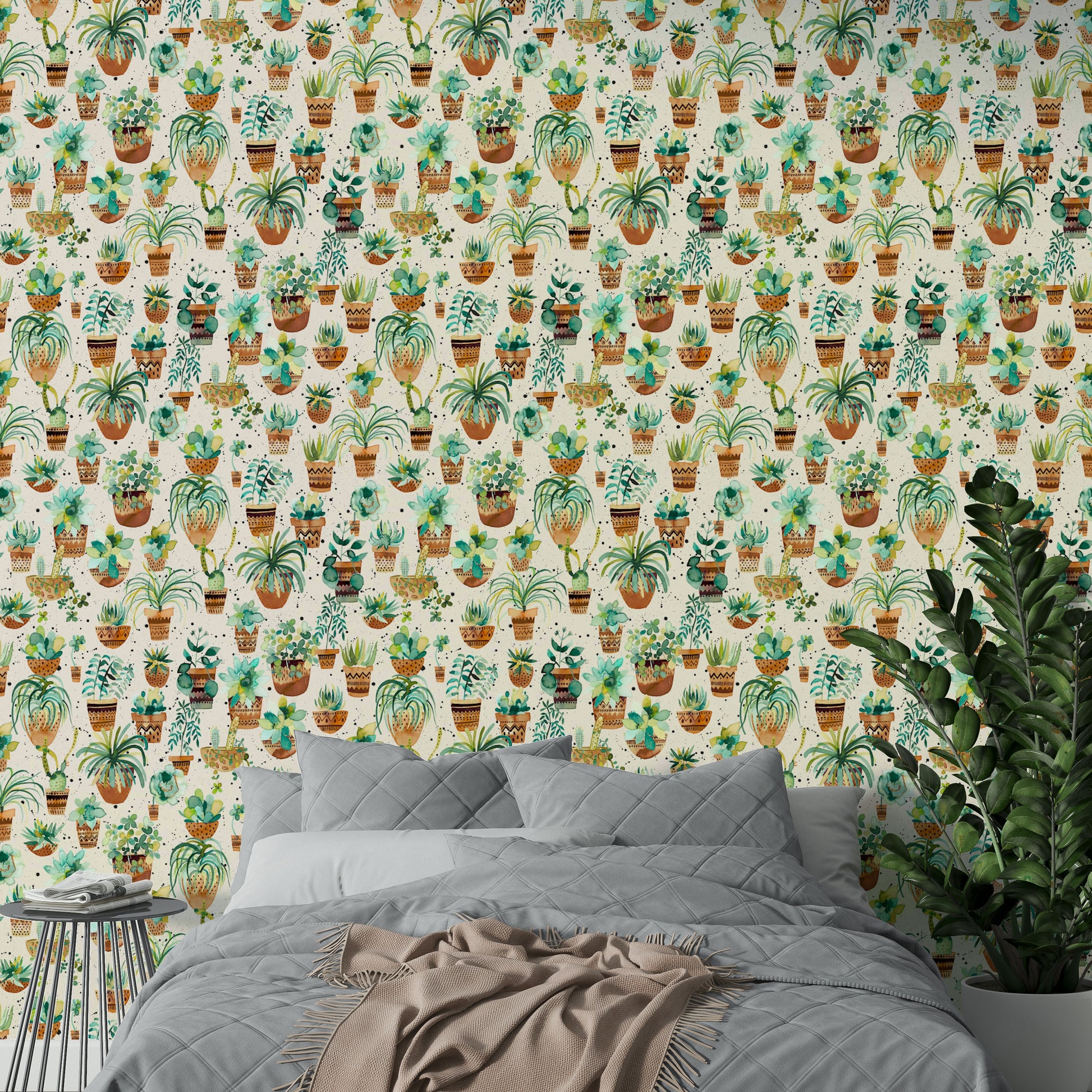 Succulent Home Pots design featuring a variety of green plants in trendy pots.

