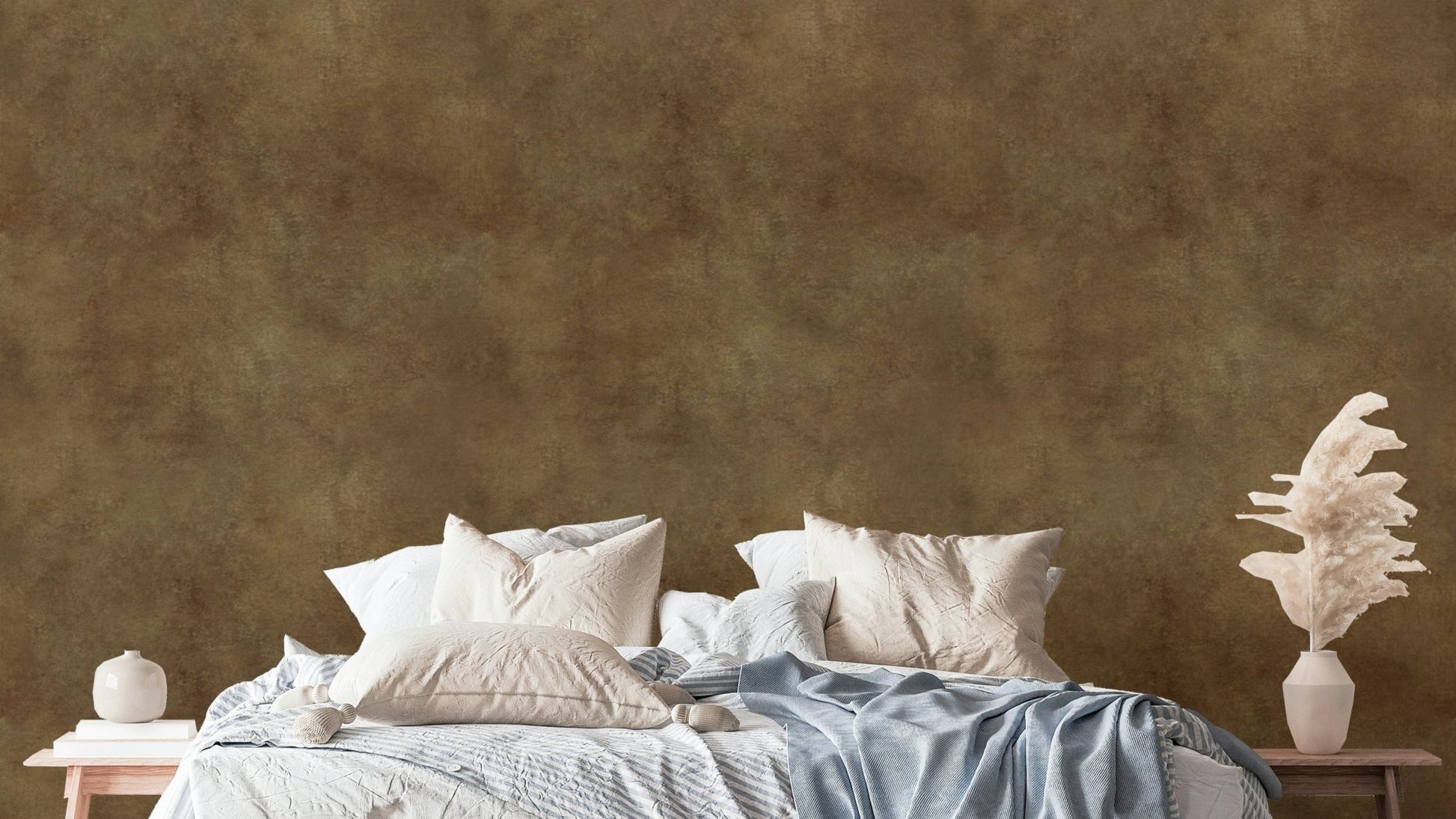 Textured brown suede-look wallpaper for interiors

