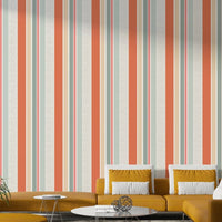 Pastel striped wallpaper with a lively summer vibe

