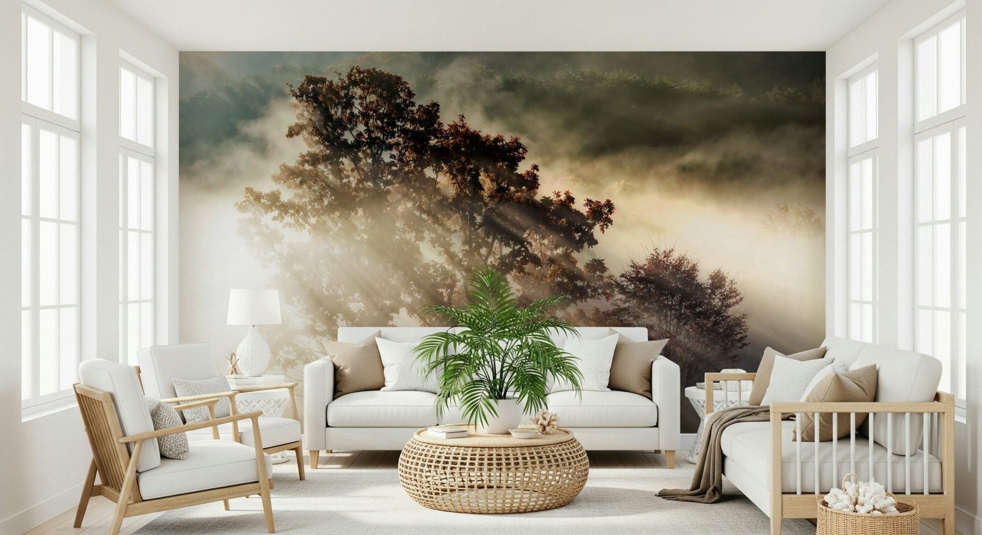 Crisp Woodland Glory wallpaper, pure light, shady area, powerful art.