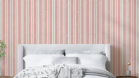 Red sunchair stripe wallpaper for bright spaces

