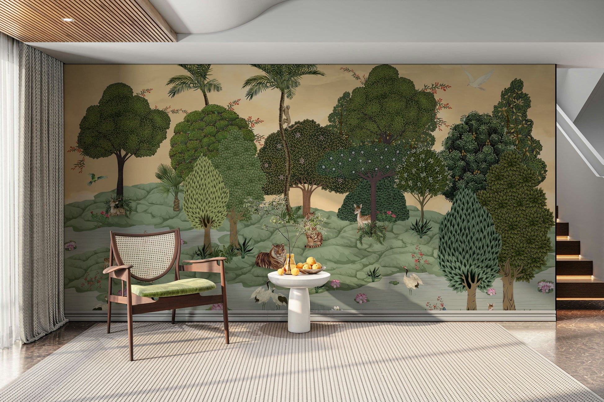 Faux window with a view of a magical design
