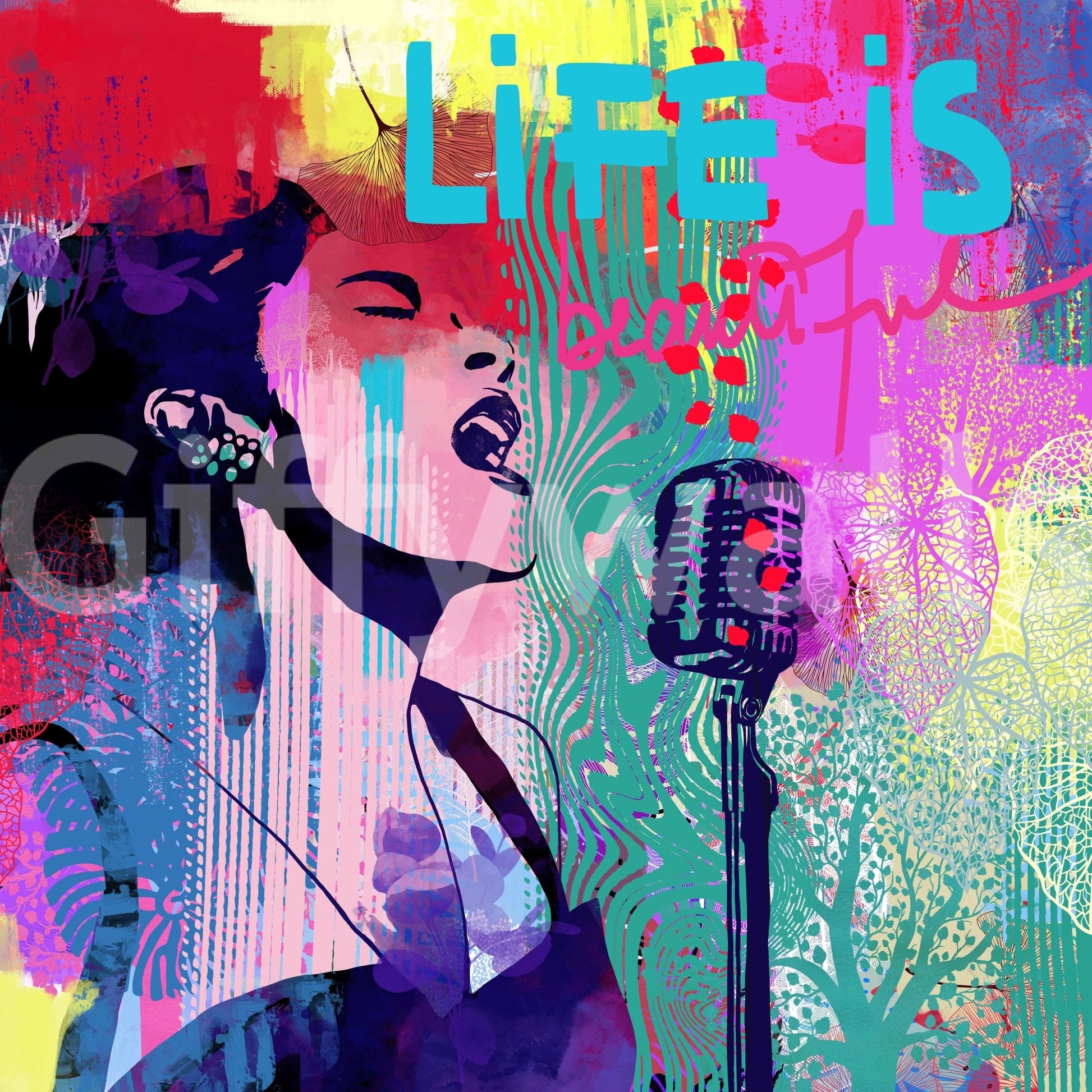 Sunday Blues Wall Mural