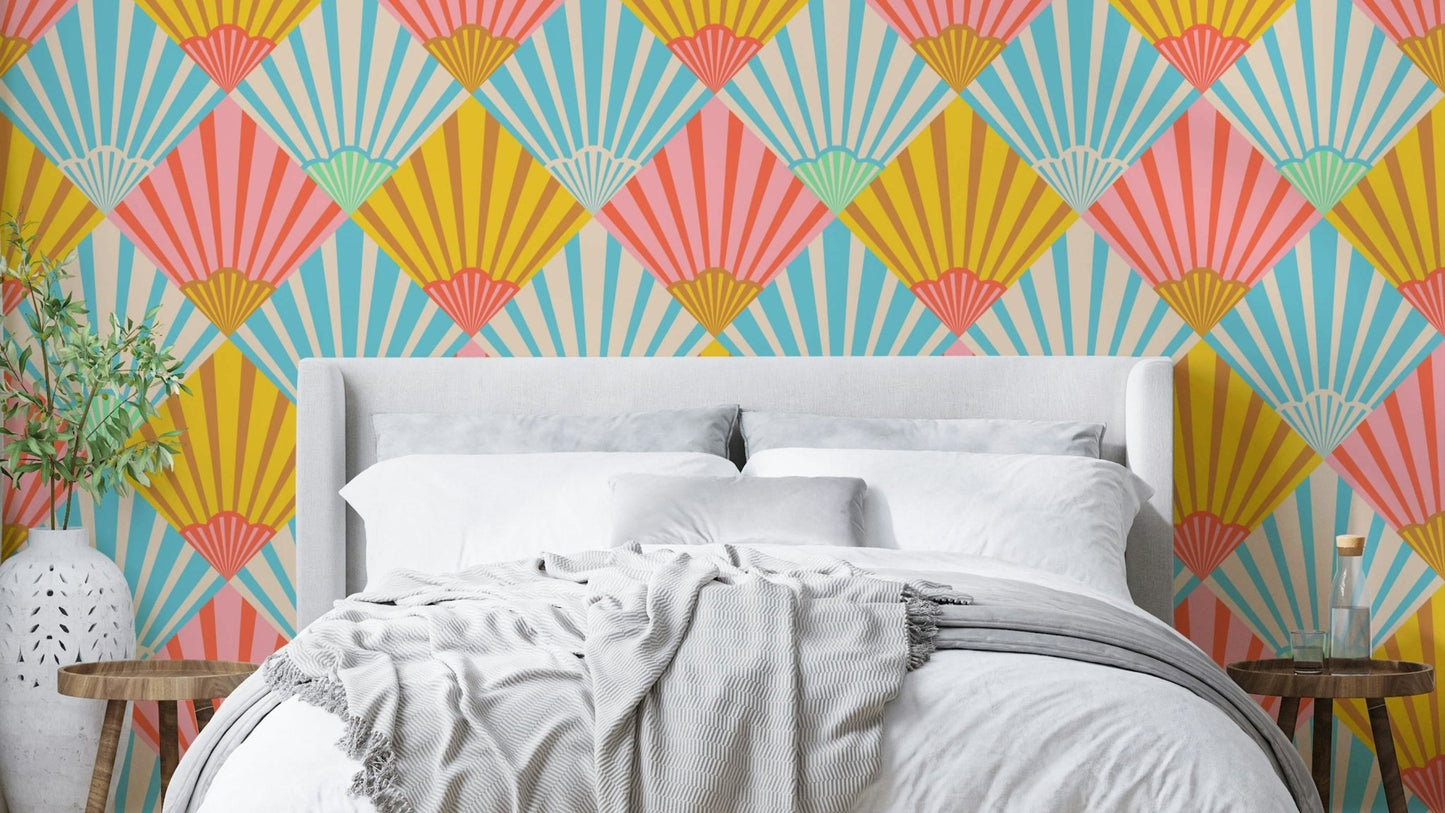 The geometric shapes are a central focus of the image.

