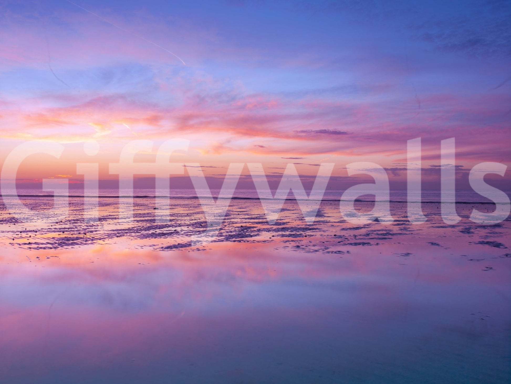 Sunrise at beach Wall Mural