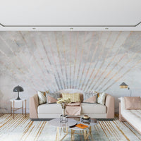An artistic fluid marble mural on luxury wallpaper.