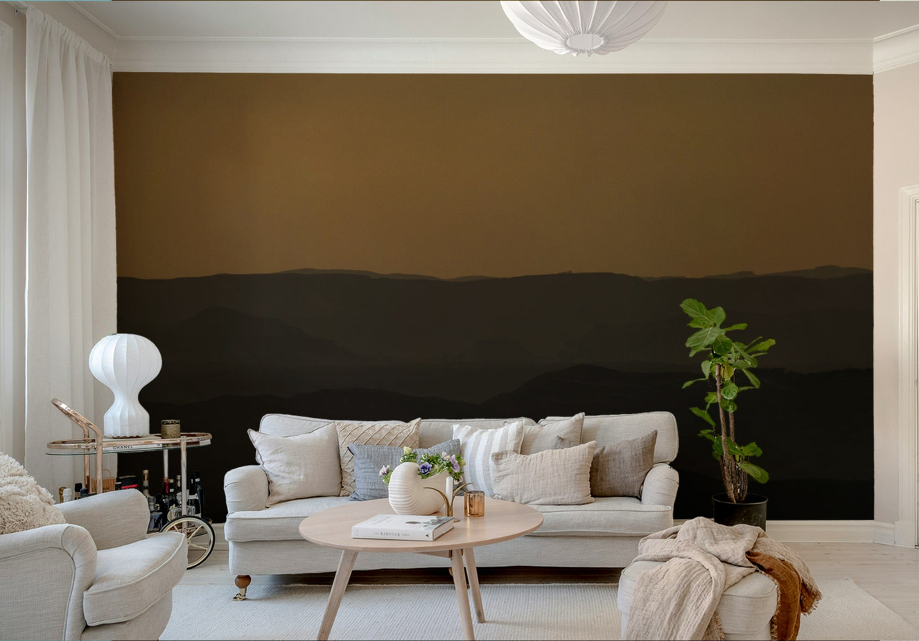 A classic desert scene wallpaper for walls.

